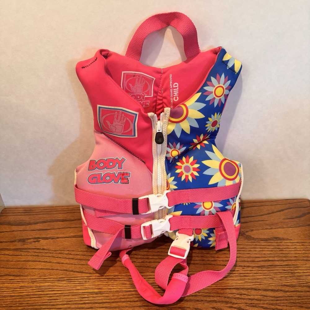 Girls Body‎ Glove Evoprene PFD Life Jacket - Pink Size Child 30-50 Lbs